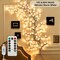 8-Branch Flexible Rattan Wall Light - 96 LED USB-Powered Ambiance 2 PCK